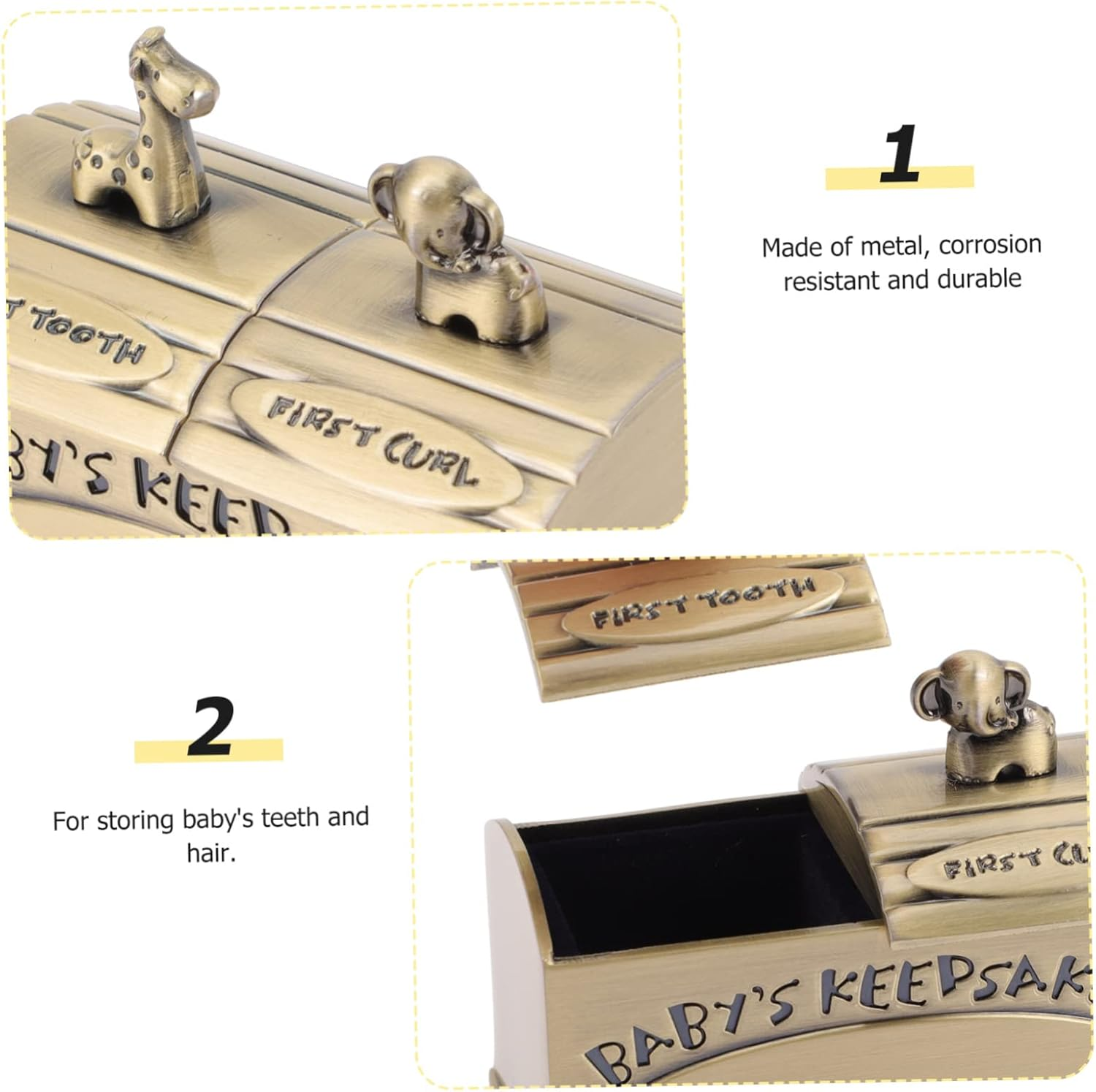 ERINGOGO Teeth Storage Box Tooth Cases Keepsake Organizers and Display for Shower image number 5