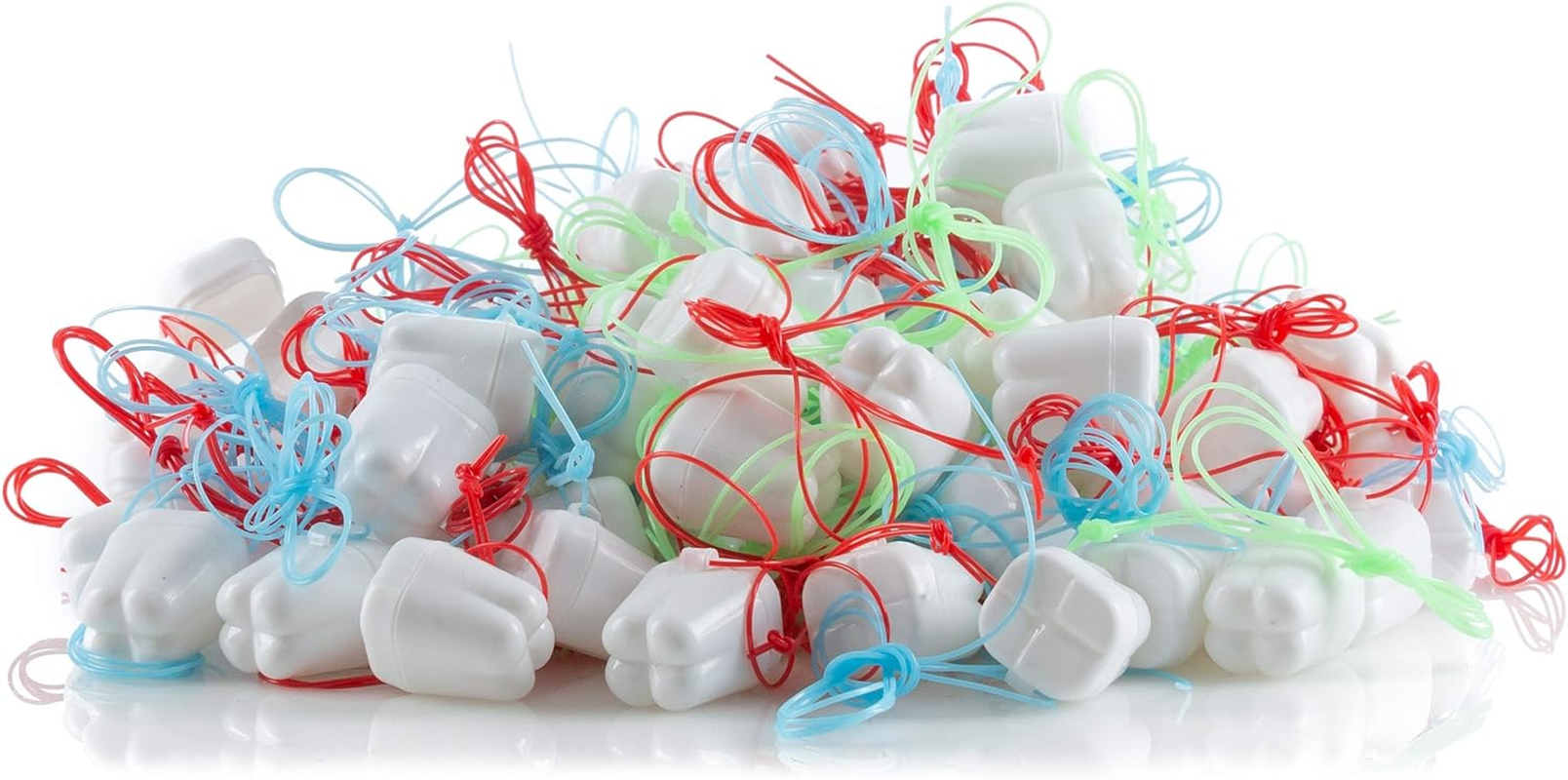 100-Pack Tooth Saver Necklace Holders | Colorful Teeth Saver Necklaces | Tooth Fairy Kids Necklaces | Great Dentist Office Incentive Reward Prize and Unique Keepsake Box