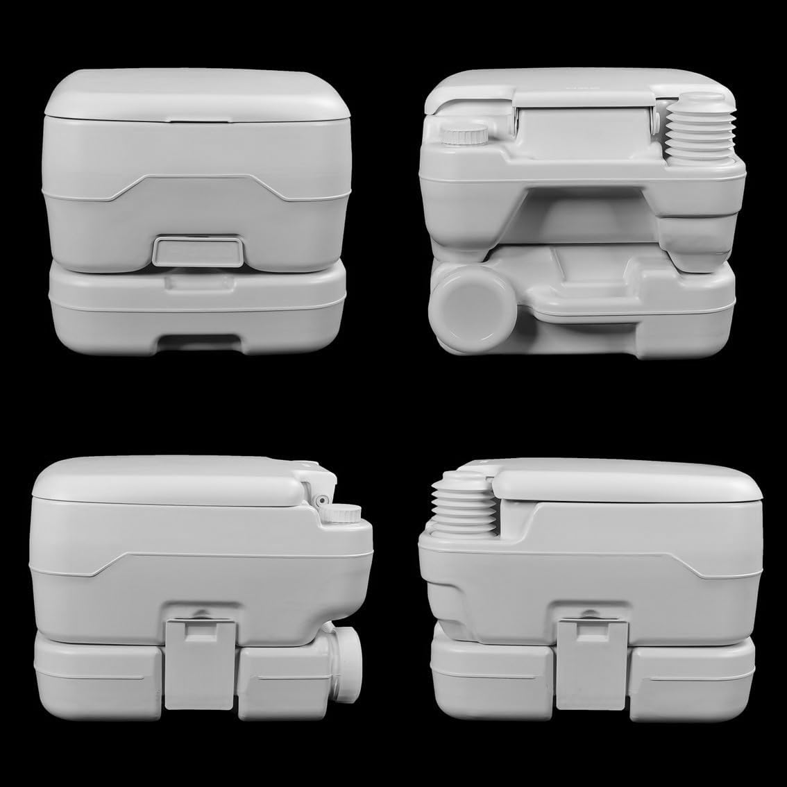 LEDON Portable Camping Toilet 10L with Flush Tank &ndash; Porta Potty for Outdoor Travel, RV, Caravan, Boat & Emergency Use &ndash; Lightweight Leak-Proof Commode with 12L Fresh Water Tank & Press Pump Flush image number 4