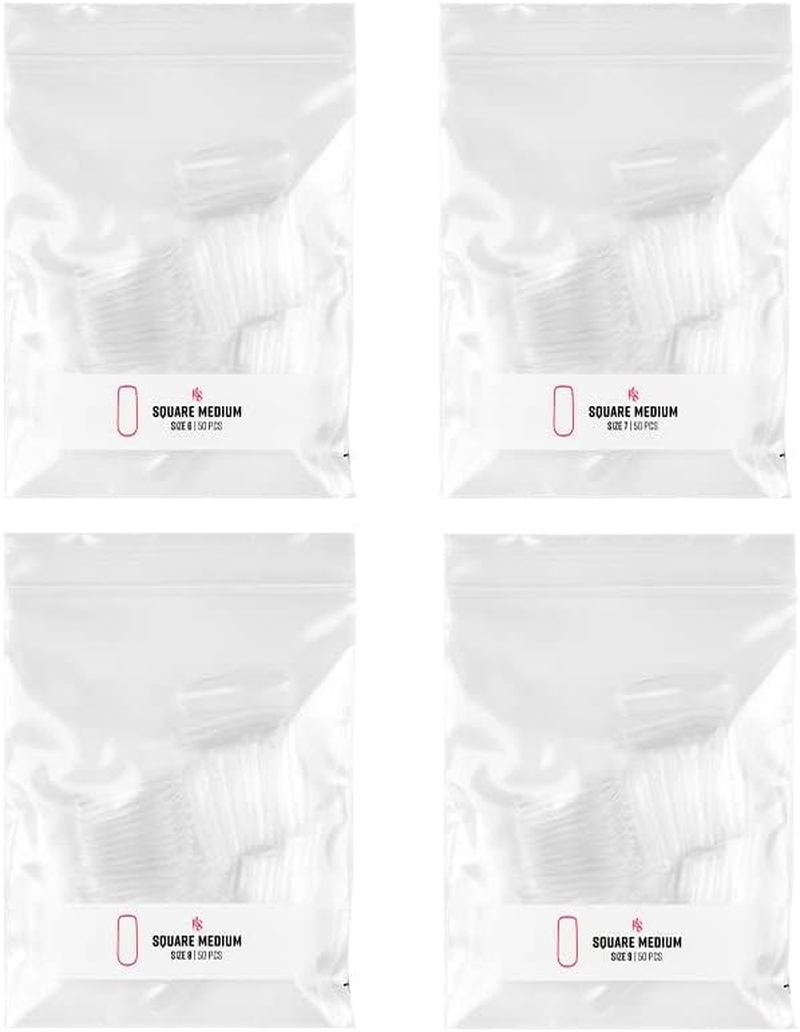 Kiara Sky Gelly Tip Soak off Nails Refill Packs - Square Shape (Medium Length) (Sizes 6, 7, 8, 9) image number 2