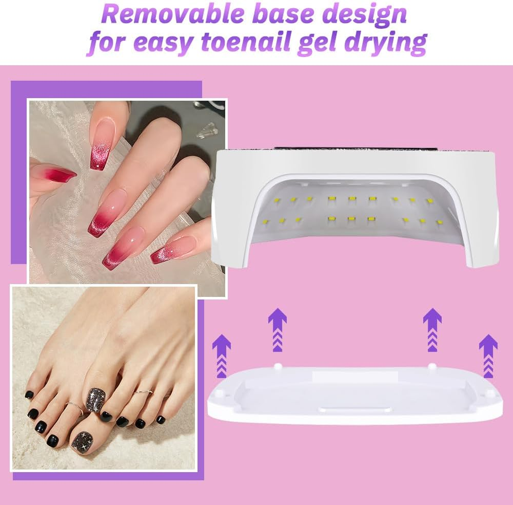 UV LED Nail Dryer,Yakiter 168W 2 in 1 LED/UV 36 Leds Nail Dryer,4 Timer Settings, Automatic Sensor for Hands & Feet Nail Salons and Homes image number 5