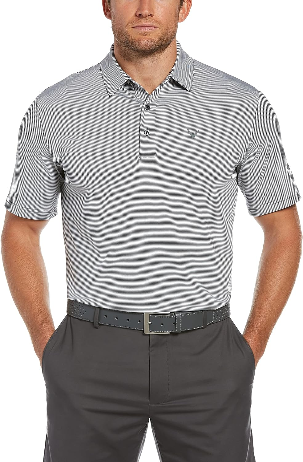 Callaway Men'S Standard Fine Line Stripe Short Sleeve
