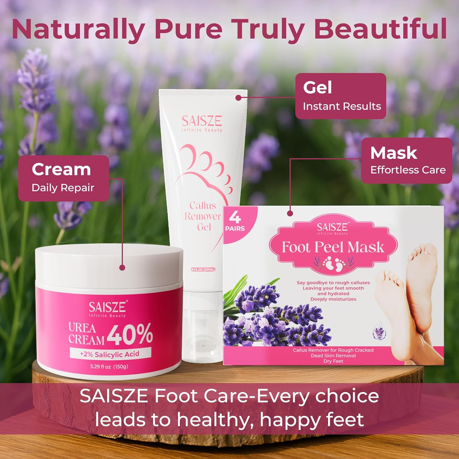 SAISZE Urea Cream 40 Percent for Dry Cracked Feet, Foot Cream for Dry Cracked Heels, Moisturizer with 40% Urea and 2% Salicylic Acid, 5.29 Oz