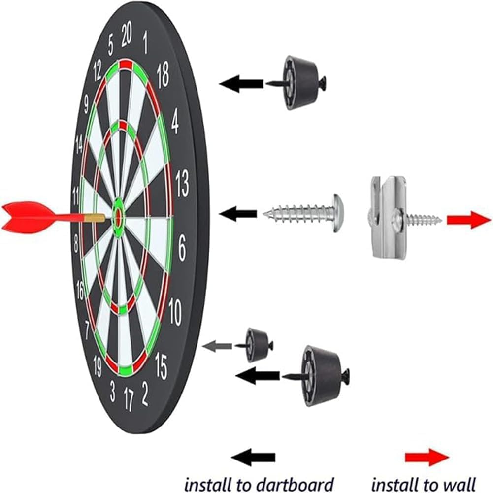 Dart Board Wall Bracket, Mounting Bracket, Steel Dart Board Wall Bracket Kits Accessories, Bracket, Hardware with Screws for All Dart image number 2