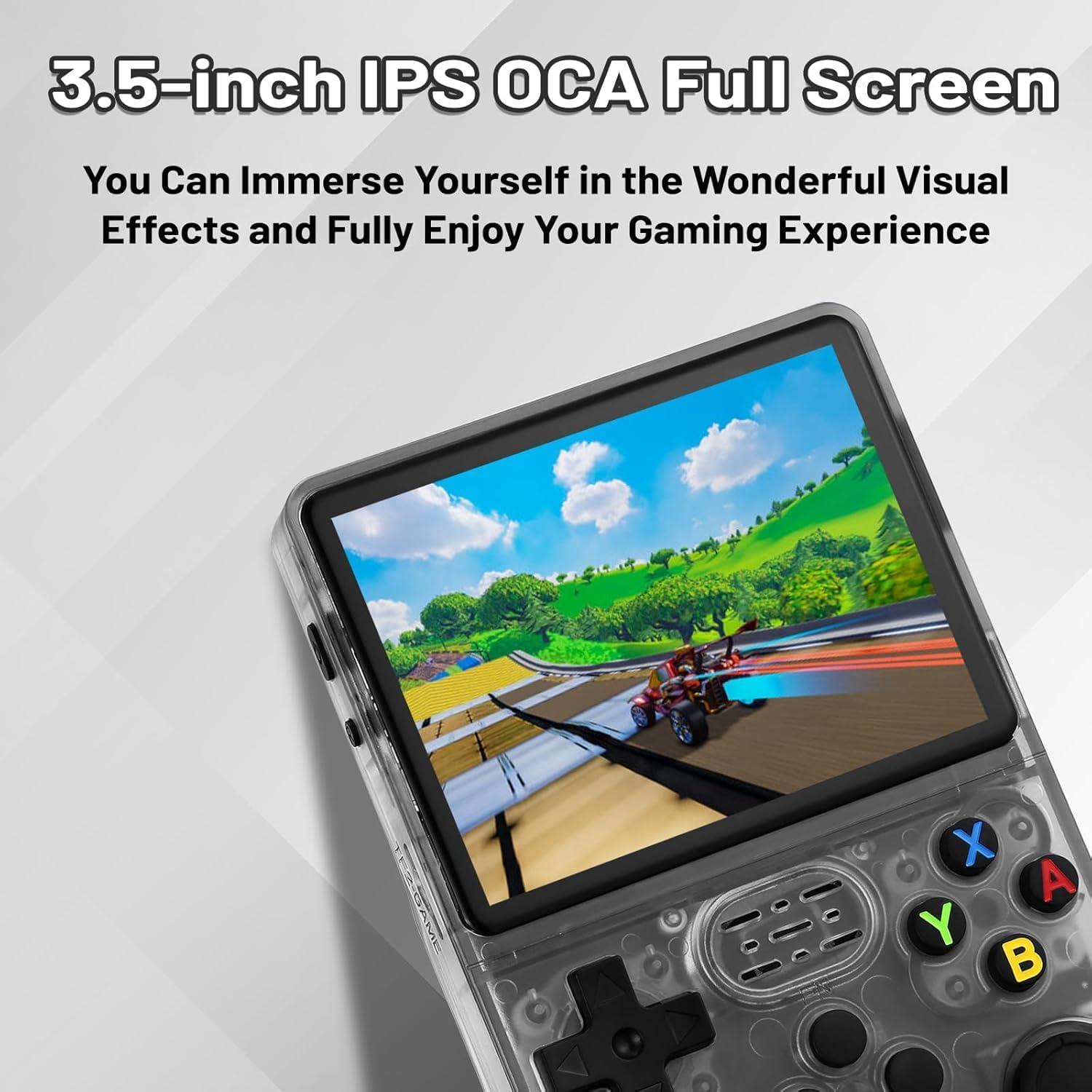 R36S Retro Handheld Games Console-With Open Source System - 3.5" IPS Screen, Portable Gaming Player for Travel-Black image number 3