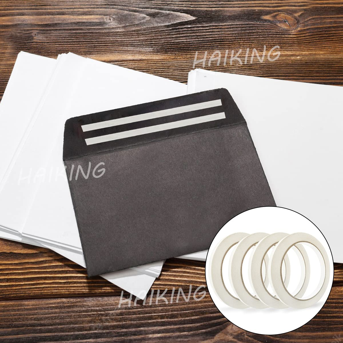 Sticky Craft Tape, 4 Rolls Double Sided Tape for Crafts, Card Making, Scrapbooking, Gift Wrapping (8Mm X 20M Each Roll) image number 5