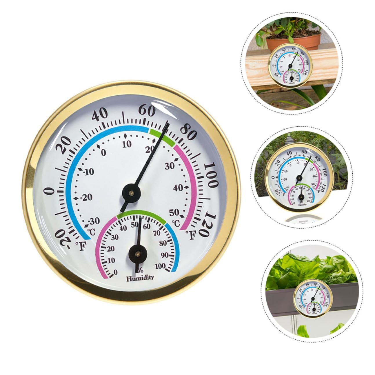 COHEALI Mini Indoor Outdoor Hygrometer Thermometer Automatic Calibration Temperature Humidity Gauge for Sauna Office Bedroom Greenhouse Garden Wall Mount image number 4
