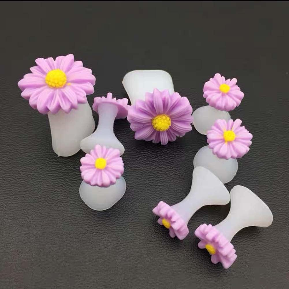 Blingkingdom 16Pcs Daisy Toe Separators Silicone for Pedicure Nail Polish Gel Foot Toe Spacers Pedicures Nail Art Tools image number 2