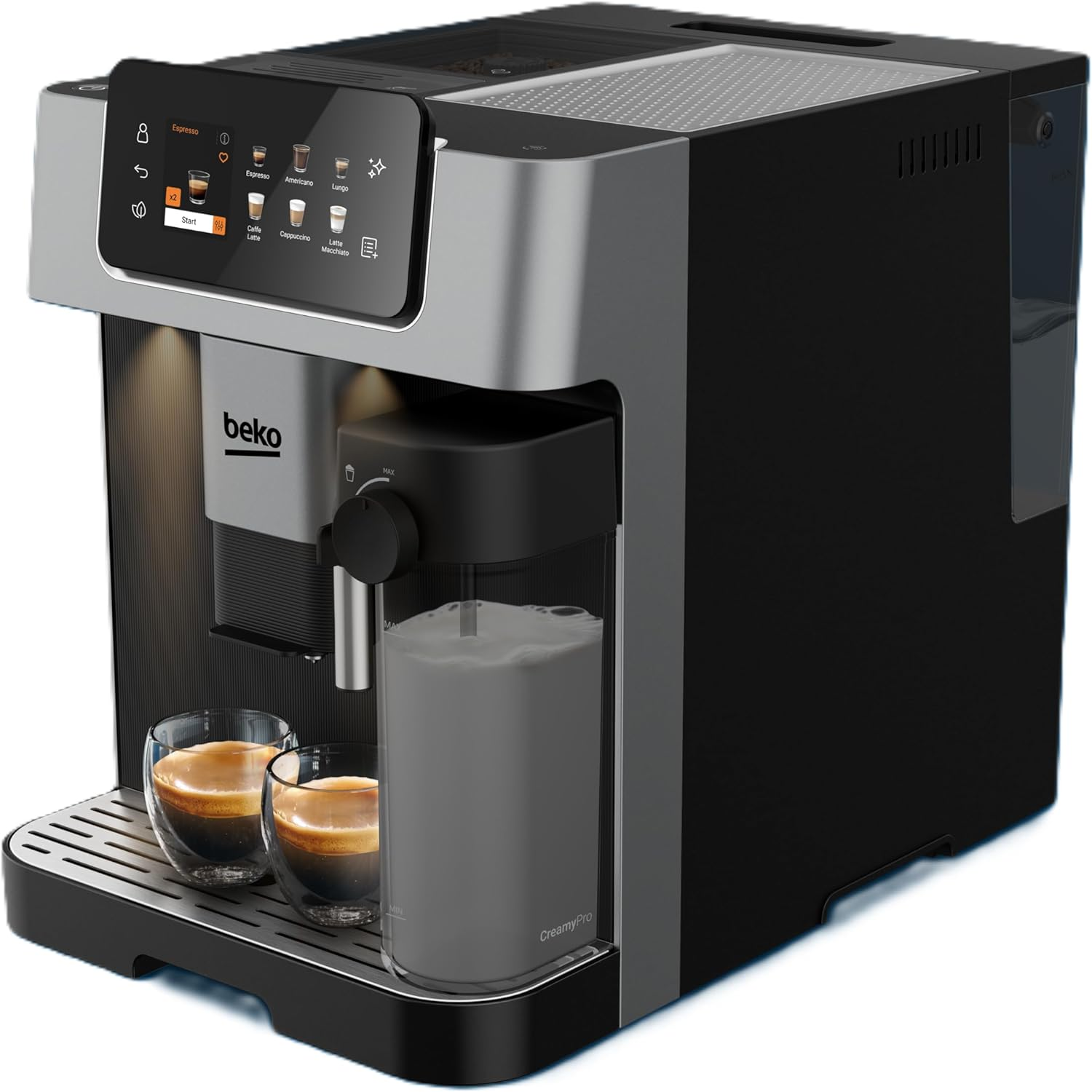 BEKO Caffeexperto Automatic Espresso Machine CEG 7348 X with Milk Frother and Cup image number 1