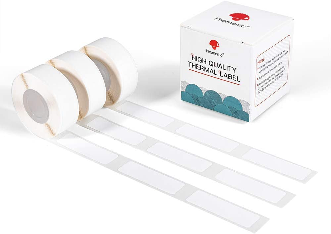 Phomemo D30 Label 12&times;40Mm-Adhesive Thermal Label for Phomemo D30 Label Maker, D30 Paper 160 Labels/Per Roll, 3Roll, White, Used for Kitchen Marking, Expiration Date, File Classification and so On image number 2