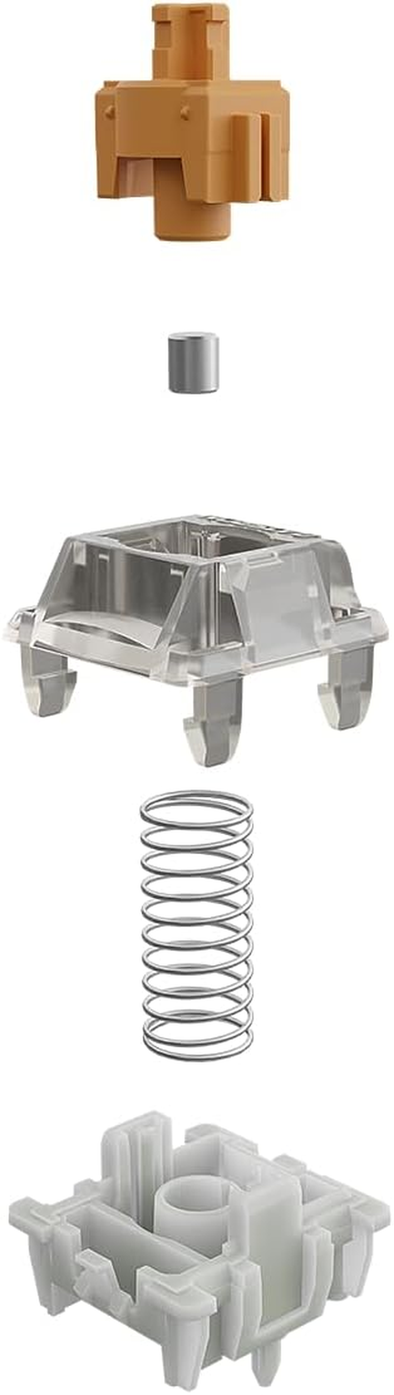 GATERON KS-20 Dual-Rail Magnetic Orange Keyboard Switches, Linear Factory Pre-Lubed Freely Setting Pre-Travel Key Switches for Mechanical Keyboard(70Pcs), KS-20UO10B045NW-X14 image number 4