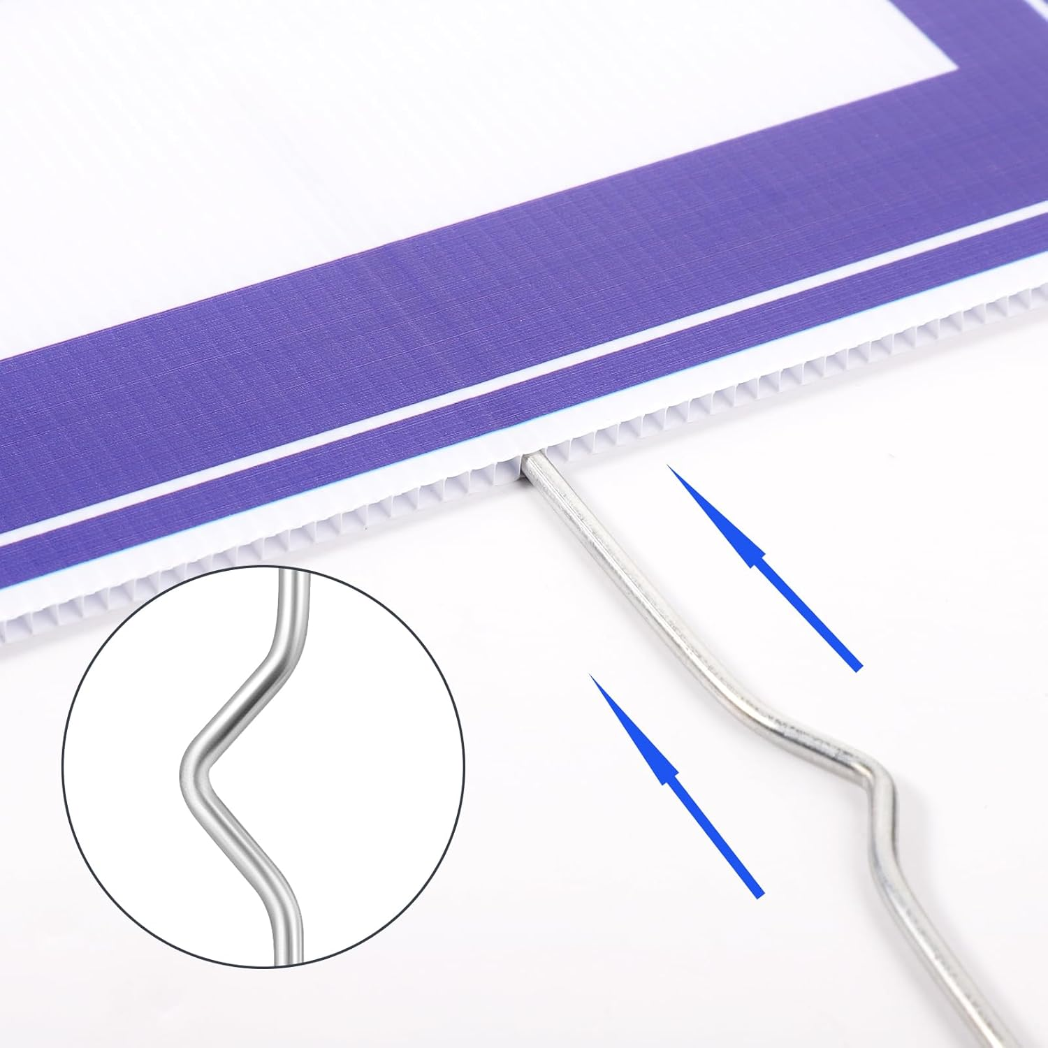 6Pcs Garage Sale Sign, Garage Sale Arrow Signs Supplies with Stakes, 16X12 Inch Double Sided Yard Sale Signs Waterproof Garage Sale Sign for Sales Event (Blue) image number 4