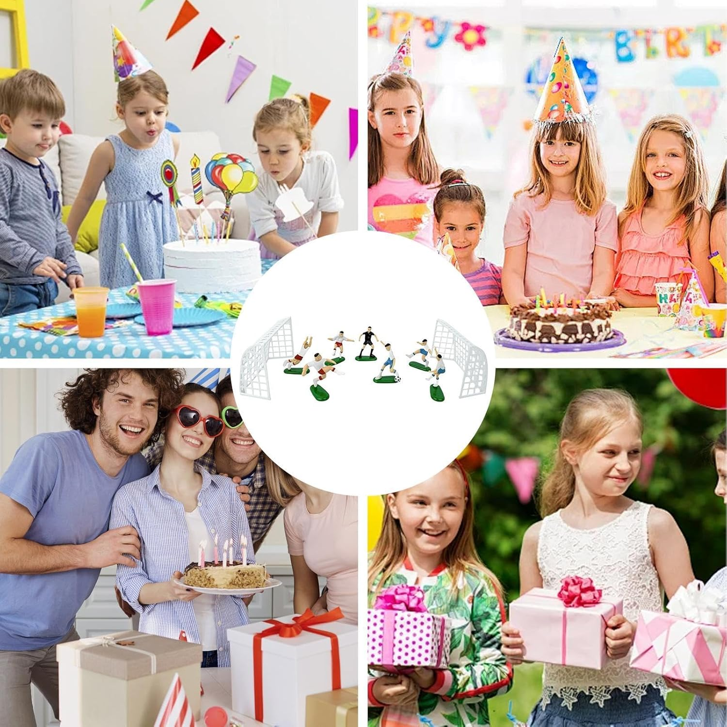 Football Cake Decorations | Birthday Ball Toppers Decorations - Cake Decorations Football Themed Party Supplies Cake Topper for Men Boys Soccer image number 1