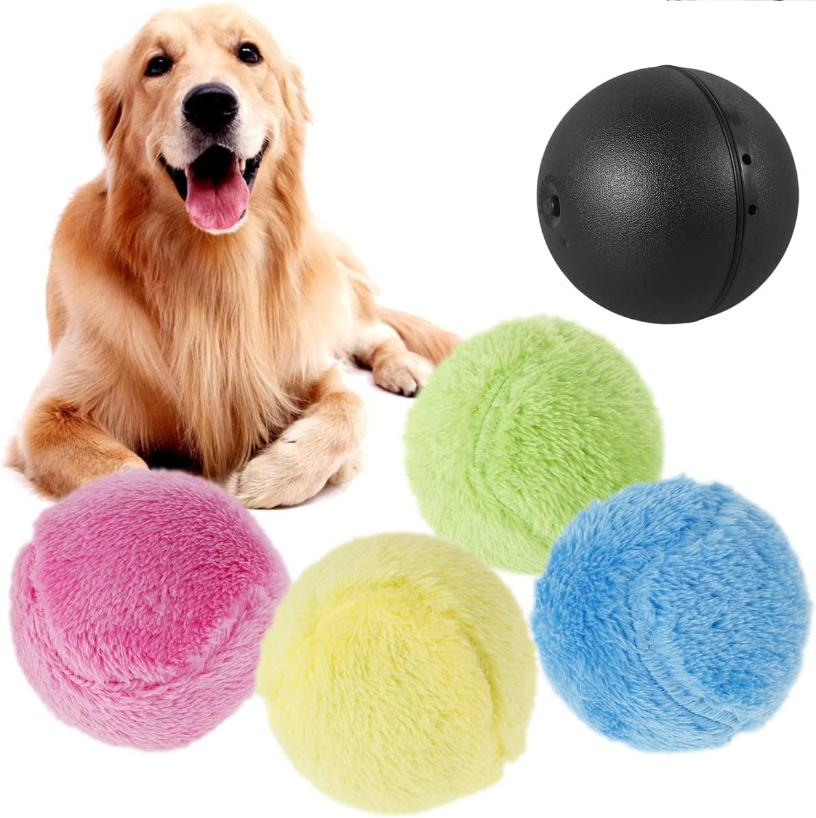 Magic Roller Ball, Automatic Rolling Ball Toy with 4 Ball Covers Interactive Pet Electric Toy Educational Moving Toy Pet Toys for Dog Training,Pet Play, Puppy Cats Dogstoys image number 5