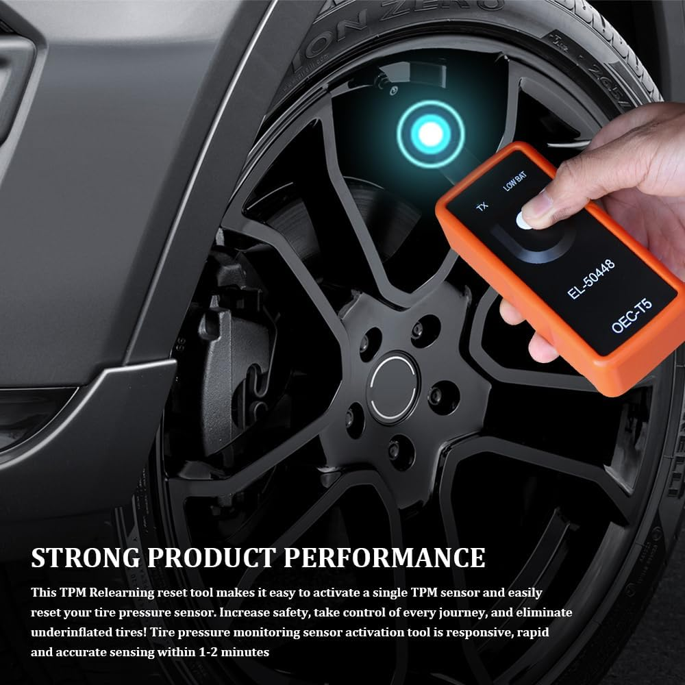 HQRNYP TPMS Relearn Tool for GM, Tire Sensor TPMS Reset Tool, Tire Pressure Monitor Sensor Activation Reset Tool EL-50448 OEC T5, Compatible with Buick Chevy Cadillac