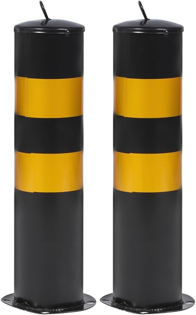 Gatuida 2Pcs Safety Warning Columns Driveway Security Posts Barricade Barrier Reflective Tape image number 6
