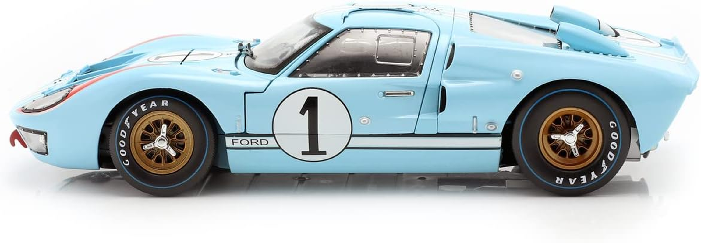 1966 Ford GT-40 MK 2 Blue 1 1/18 by Shelby Collectibles SC411 image number 3