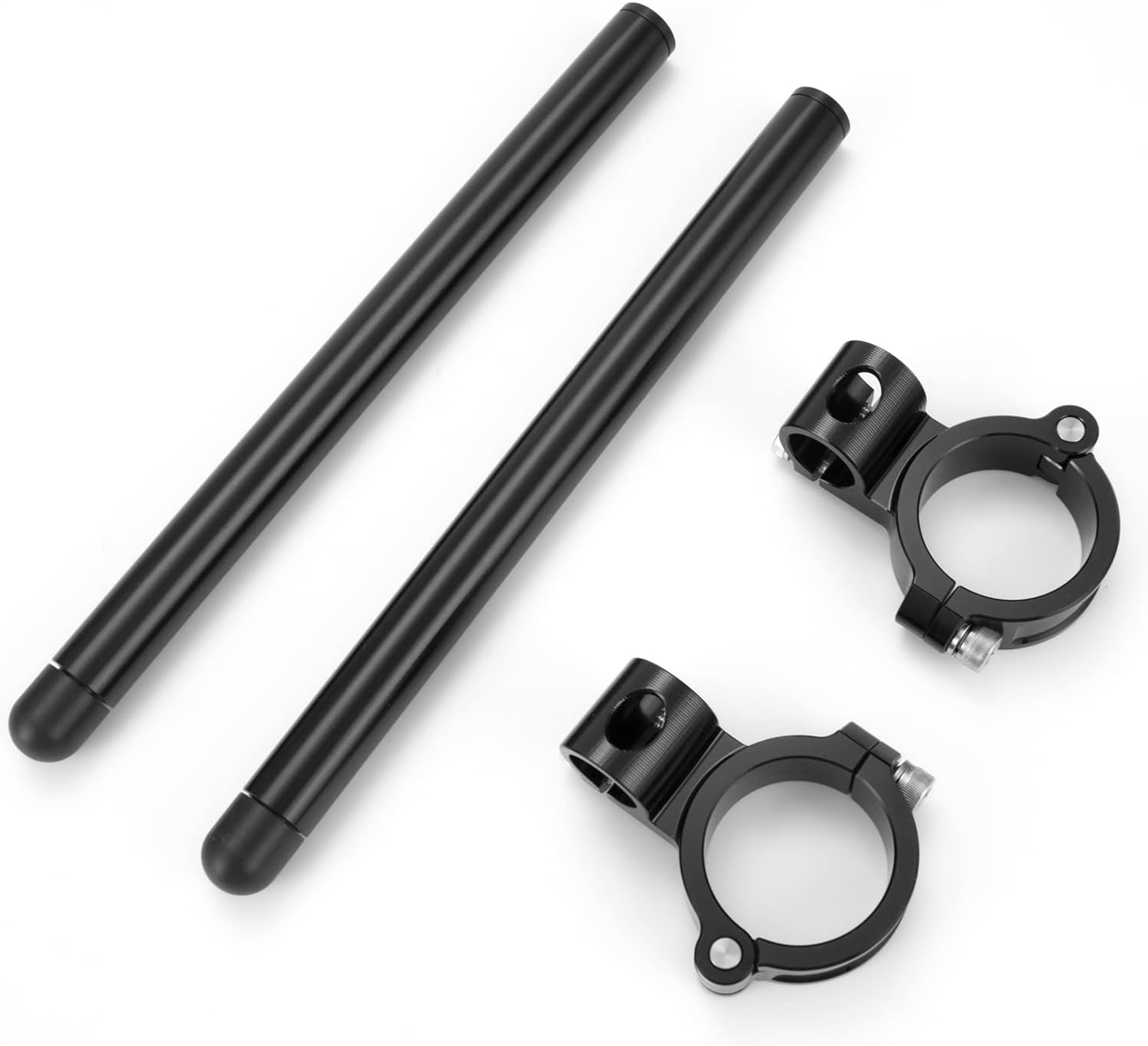 33/35/36/37/41/43/50/51 CNC Motorcycle Handle Bars Aluminum Fork Tube Clip-Ons Cafe Racer Handlebar Replaceable Fit for Kawasaki Honda Suzuki Yamaha Ducati Aprilia 51MM Black image number 6