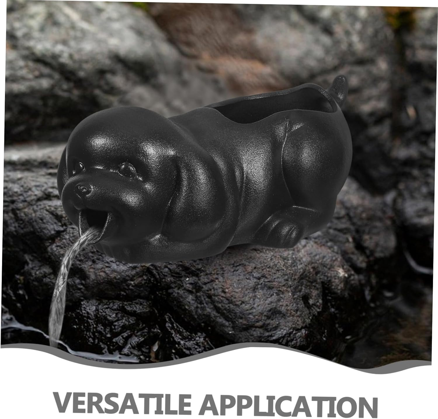 UPKOCH Ceramic Dog Fountain Spitter Waterfall Ornament for Aquarium and Garden Playful Puppy Statue Bonsai Fountain Decoration DIY Ceramic Aquarium Decor for Indoor Outdoor Water Features image number 1