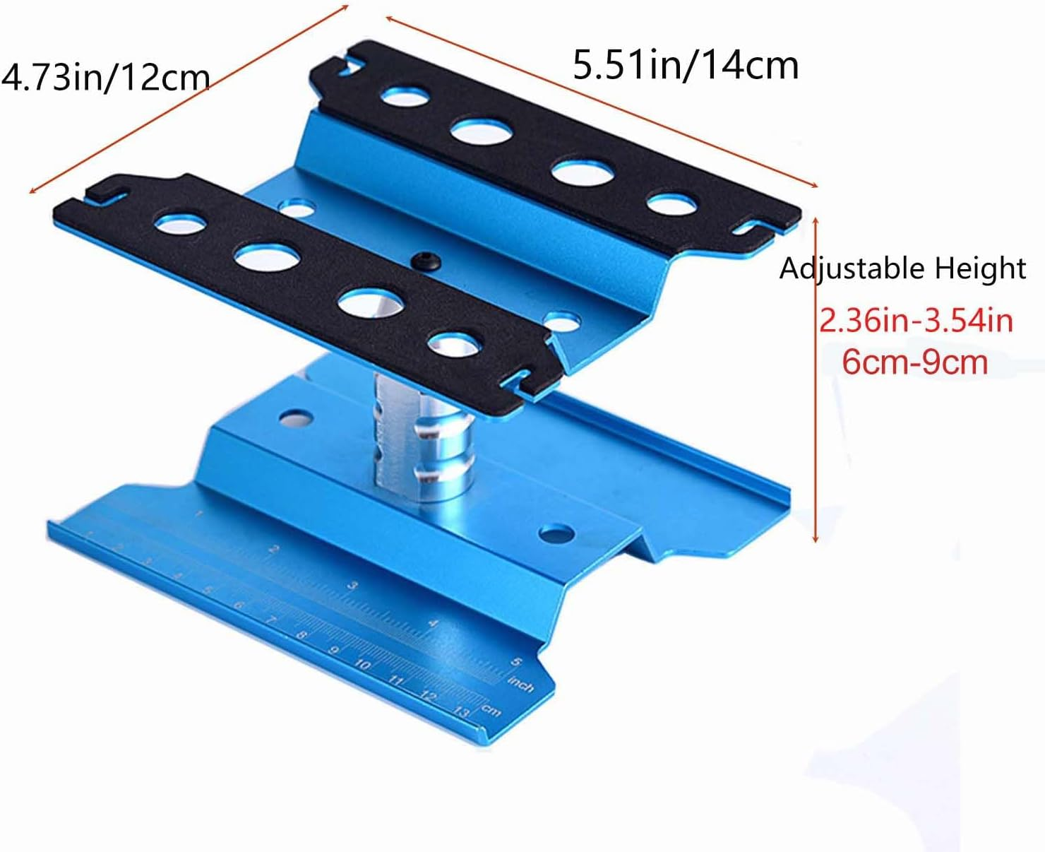 Lehom RC Car Work Stand Repair Station Hobby Tool Set Aluminum Alloy 360 Degree Rotation Lift Work Station for 1/8 1/10 Truck Buggy (Blue) image number 4