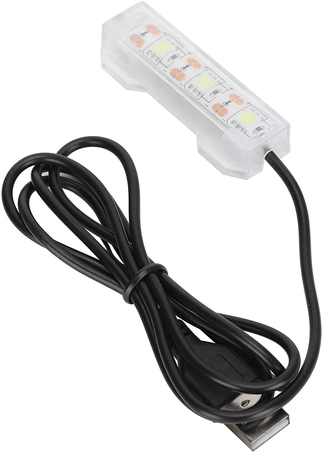 LED Aquarium Light, Lightweight Aquarium USB Light, Waterproof USB Charging Plastic 2.4X0.8 Inch for Aquarium Fish