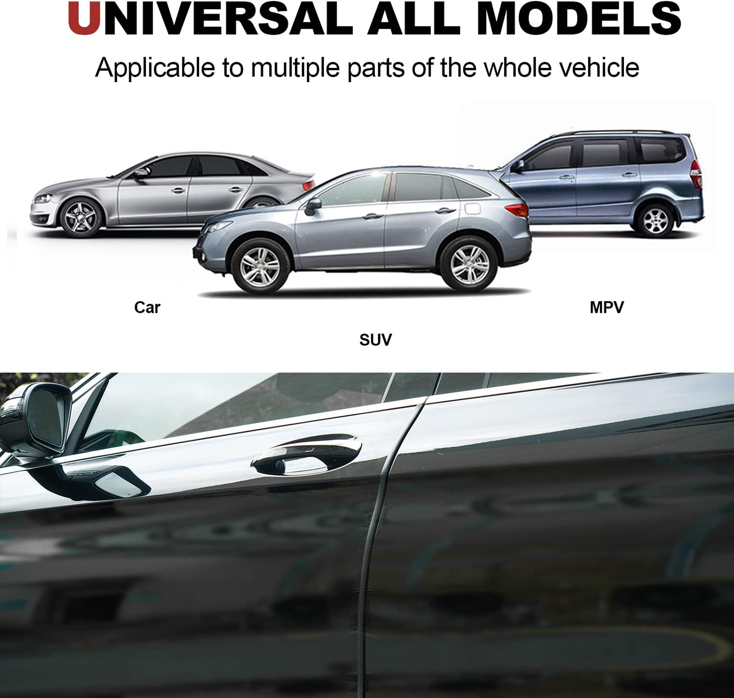 Car Door Edge Protector - Rubber U Shape Trim Seal No Glue Accessories for Sedan, Trucks, SUV, ATV, Boats (Gray, 5M) image number 4