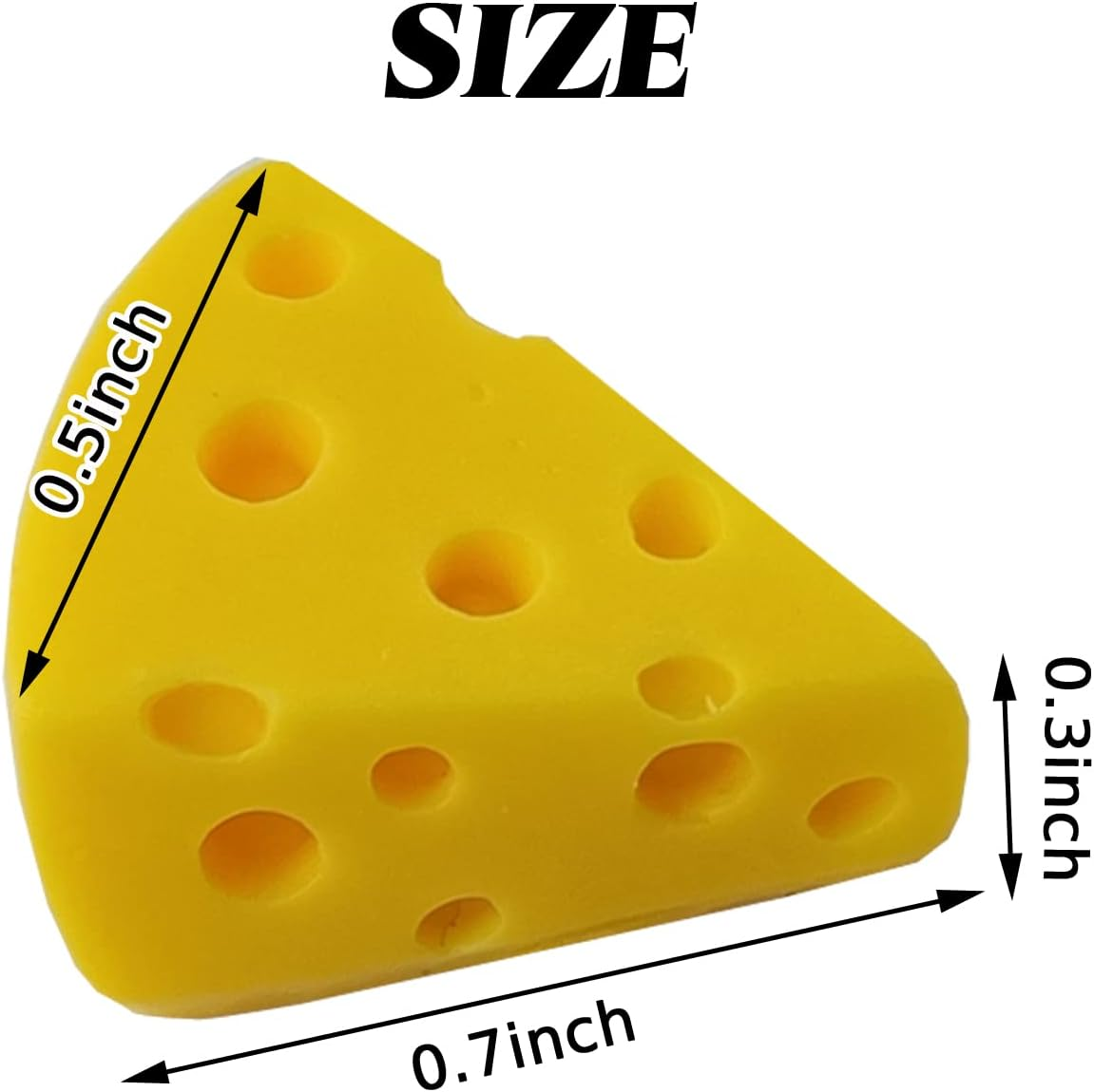 NSBELL 100PCS Miniatures Kitchen Food Cheese Miniature Artificial Cheese Models Mini Resin Simulation Cheese for Dollhouse Kitchen Decoration DIY Accessory