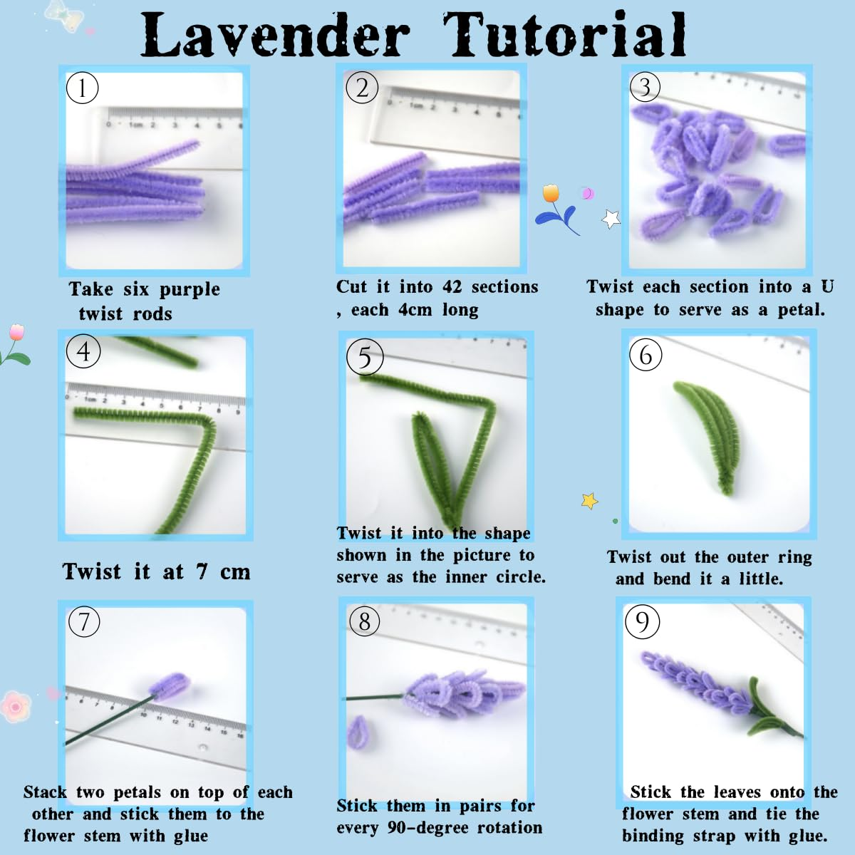 600 Pieces Pipe Cleaners Assorted Colored Chenille Stems for Art and Crafts, Pipe Cleaner Crafts for DIY Art and Craft Projects Creative Gift Party Decorations image number 4