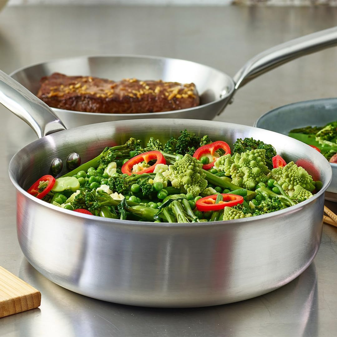 De Buyer - Alchemy Straight Saut&eacute; Pan - 24 Cm - 3602.24, Grey image number 3