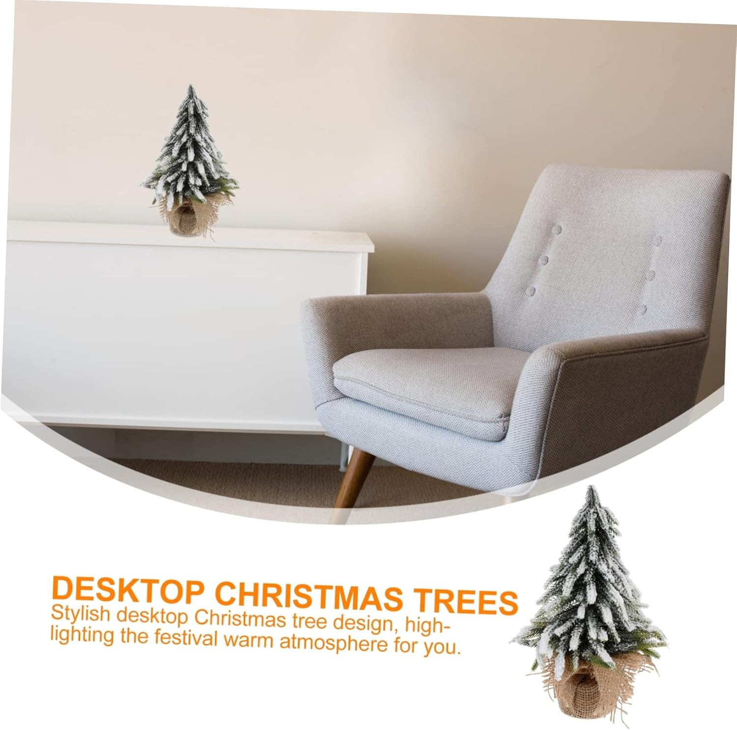 Scene Xmas Tree Decoration for Party Desktop Christmas Tree Ornament Stylish Festive Desktop Decor for Boys and Girls Family for Home Shop and Bar Use image number 3