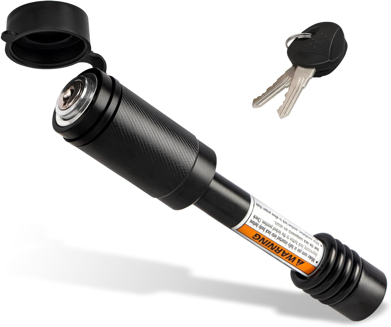 META Hardware Trailer Hitch Locks, Hitch Lock with 5/8'' Pin Fits Class III IV 2" Hitch Receivers, Tow Hitch Lock with Anti-Rattle O-Rings for Trailer Truck Car Boat (1 Pack) image number 2