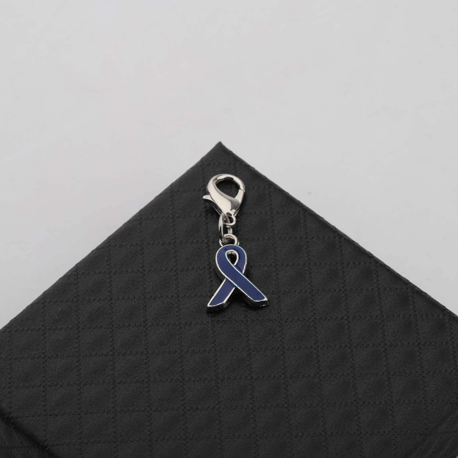 CHOORO Navy Blue Awareness Ribbon Zipper Pull Colon Cancer, Arthritis, Rectal Cancer, Huntington'S Disease, Reye'S Syndrome, Erb'S Palsy Surrivor image number 4