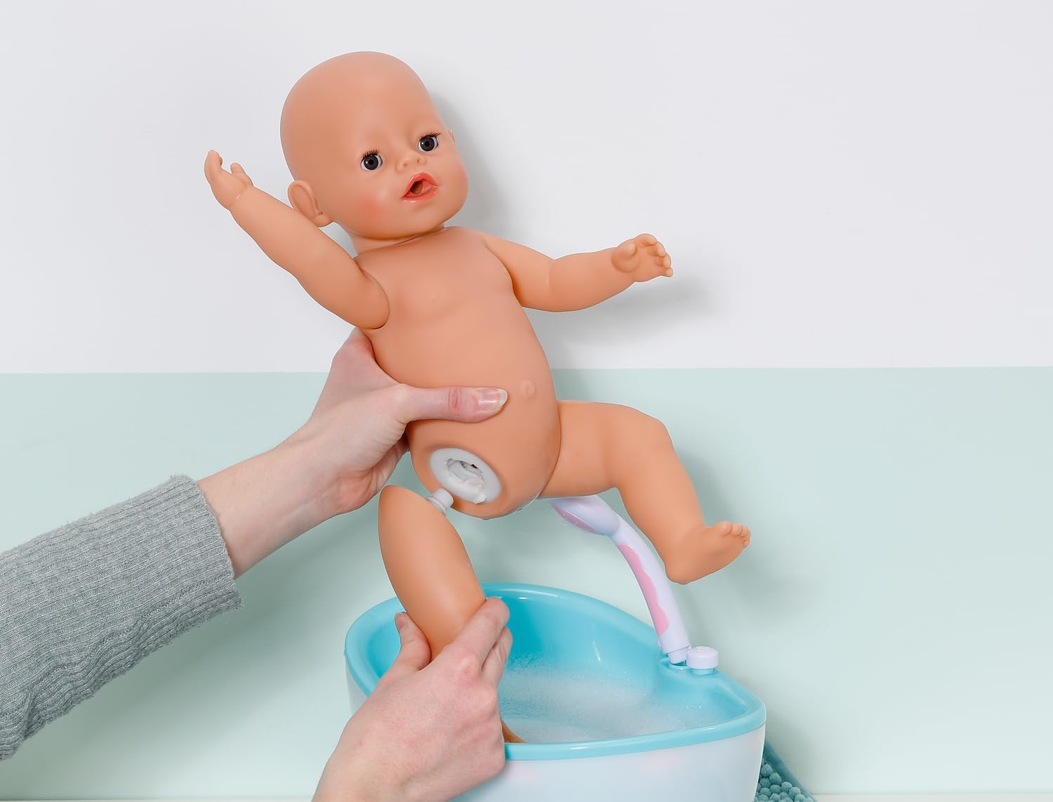 Baby Born Jonas, ​​Baby Doll with 10 Functions and Accessories, for Children Aged 3 and Over, Works without Batteries, 43Cm Tall Doll, 834848 Zapf Creation - Emma In Teddy Style image number 5