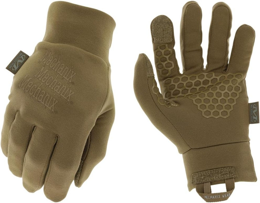 Mechanix Wear: Coldwork Base Layer Winter Work Gloves, Perfect for Layering under Gloves or Mittens, Microfleece Lined, Performance Grip, Touch Capable Gloves, for Mild Cold Weather (Black, Medium)