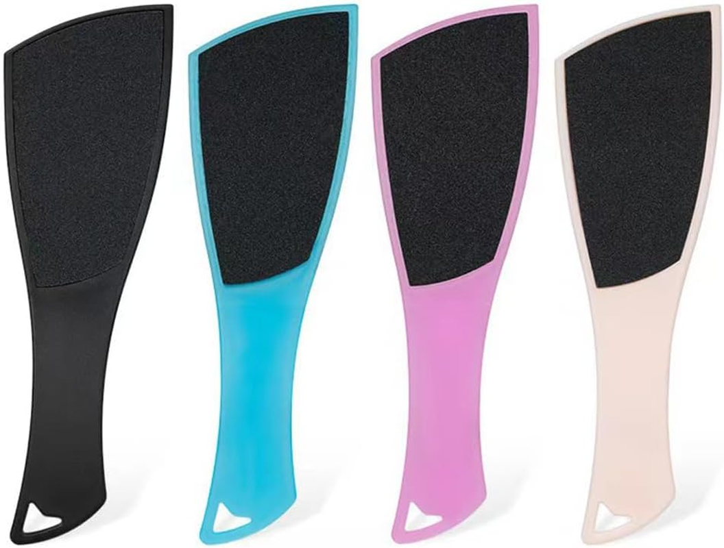 4 Pack Double Sided Foot File Callus Remover Pedicure Tool Dead Skin Scrubber Heel Exfoliator Foot Rasp Hard Skin Remover Plastic Sandpaper Foot Care Tool image number 3
