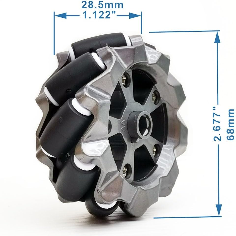 DWWTKL DIY Mecanum Wheel Robot Kit Parts 4WD Omnidirectional Wheels Smart Robot Car Chassis Kit Educational Toy Accessory(4Pcs Wheels and 4Pcs TT Motor) image number 1