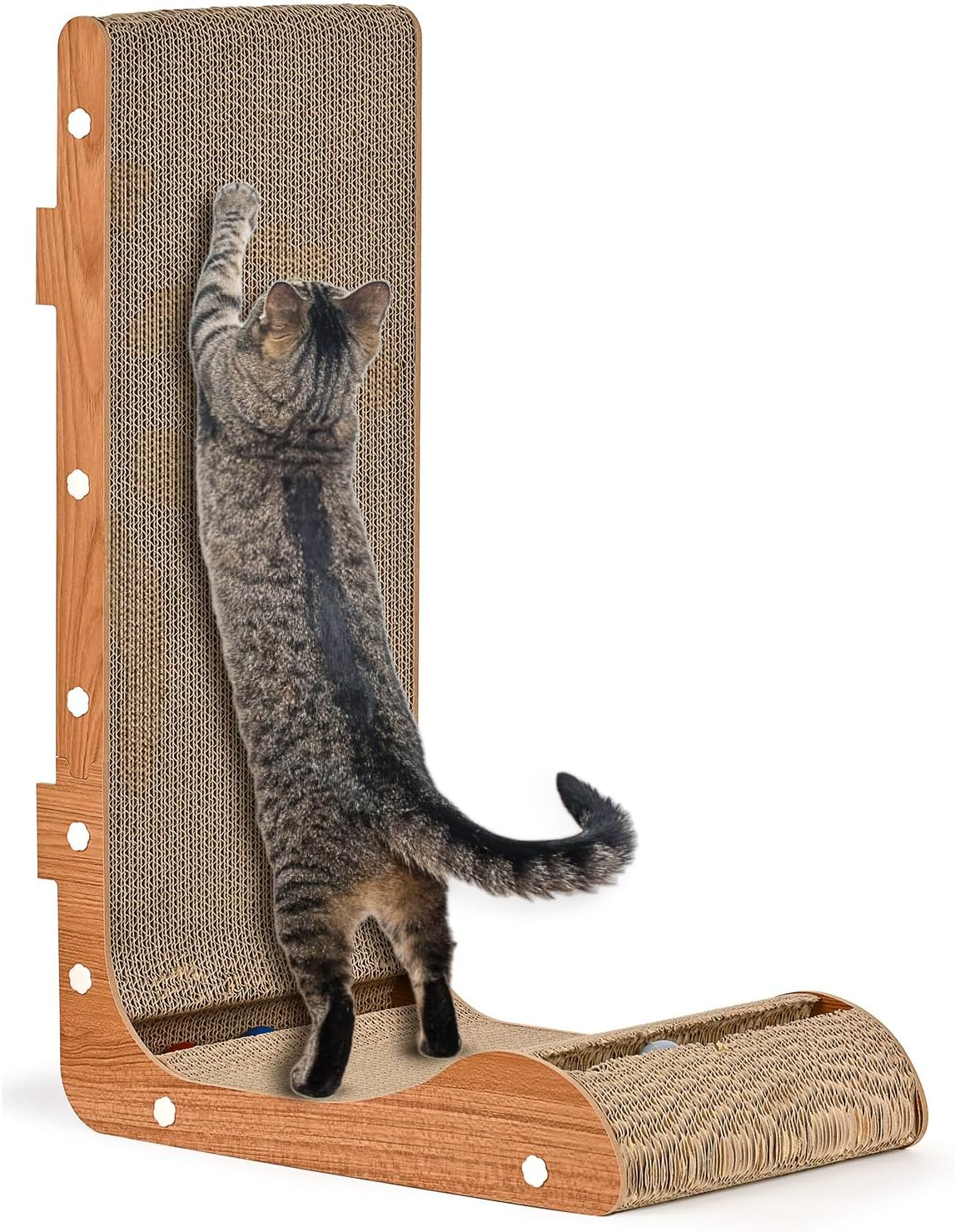 Cat Scratch Board, Vertical Wear-Resistant Non Shavings Cat Nest Integrated Scratch Resistant image number 2