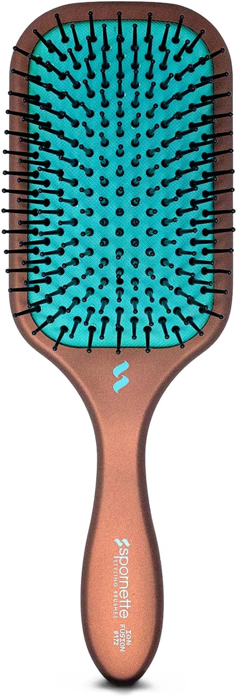Spornette Ion Fusion Cushion Paddle Brush (#172) with Nylon Ball-Tipped Bristles for Hair Straightening, Detangling, & Smoothing Short, Medium, & Long Hair on Men, Women, & Children image number 4