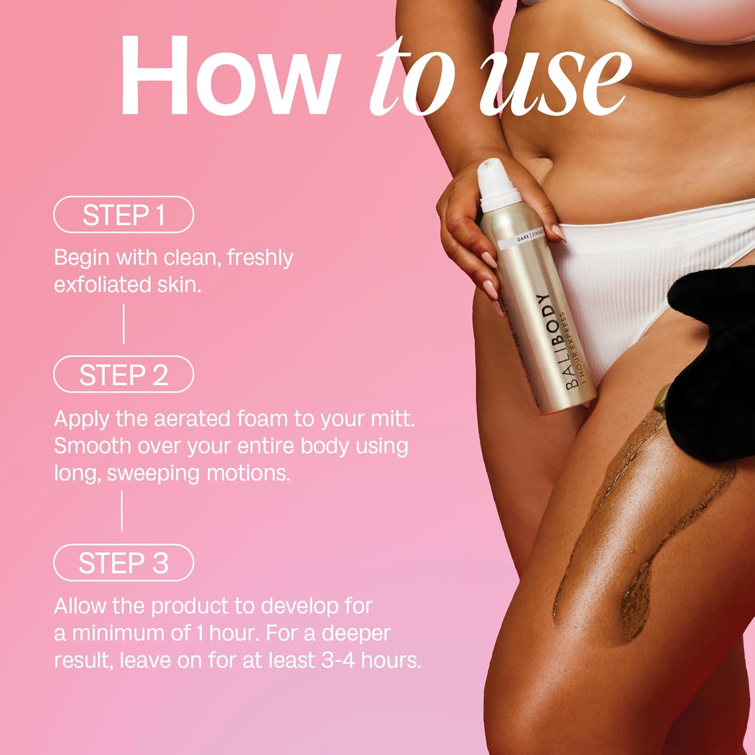 Express Self Tan in 1 Hour by Bali Body 225Ml image number 3