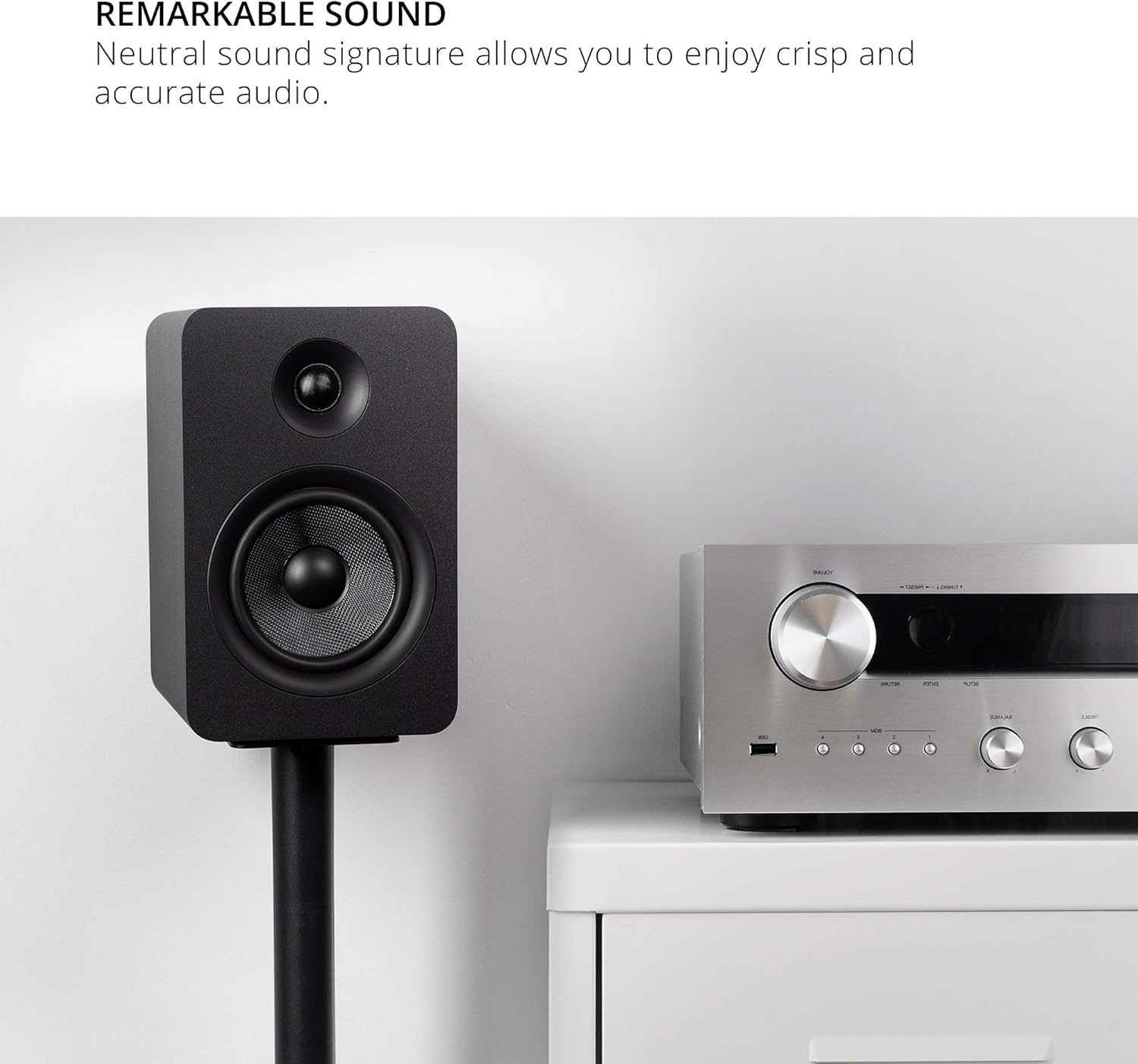 Kanto YU Passive 5.25" Speakers with 1" Silk Dome Tweeter and 5.25" Kevlar Woofer - White, Pair image number 4