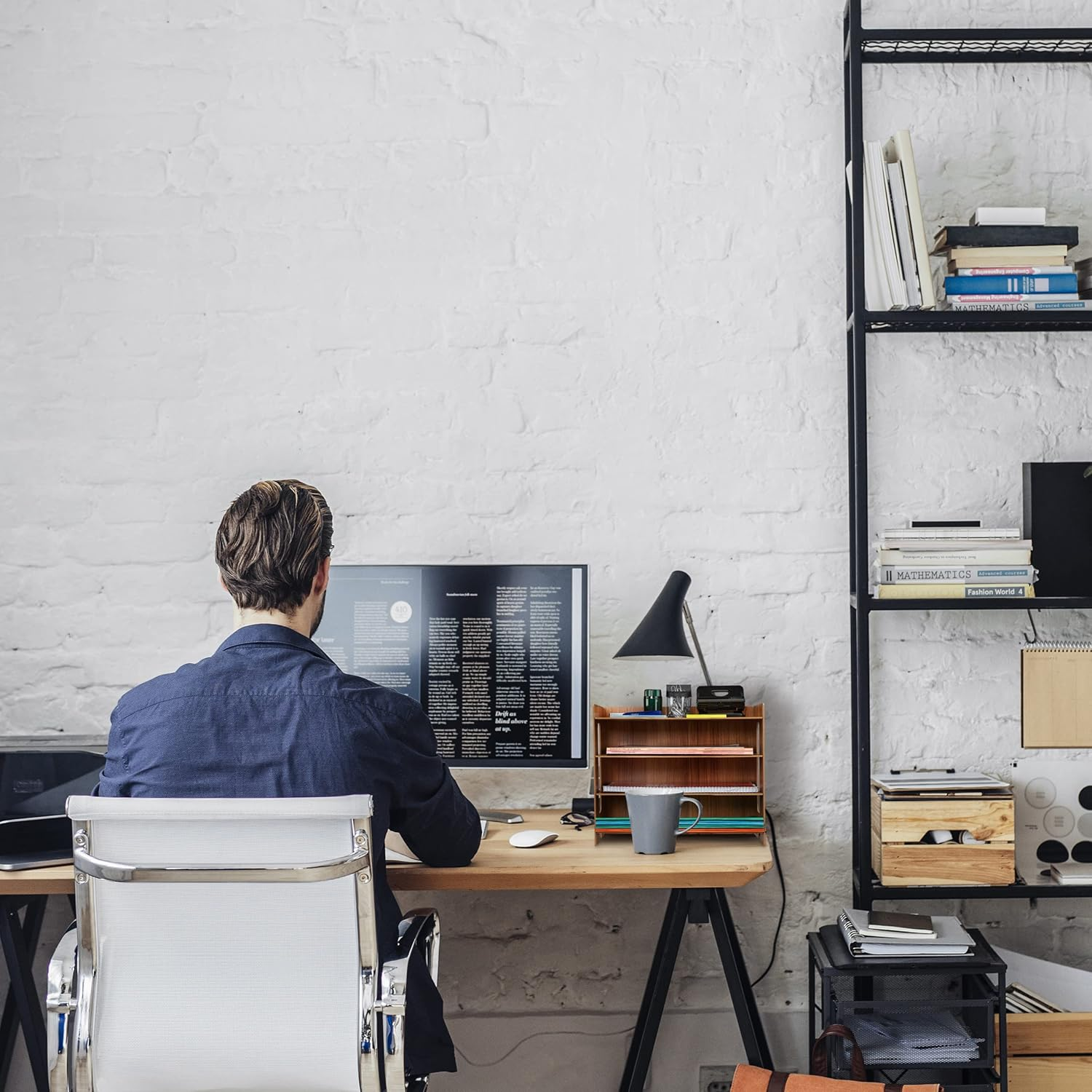 Relaxdays Filing Cabinet, 3 Compartments, Letter Tray, Office Document Organiser, A4 Format, 27 X 32.5 X 25 Cm, White, 100% Fibreboard - Natural image number 6