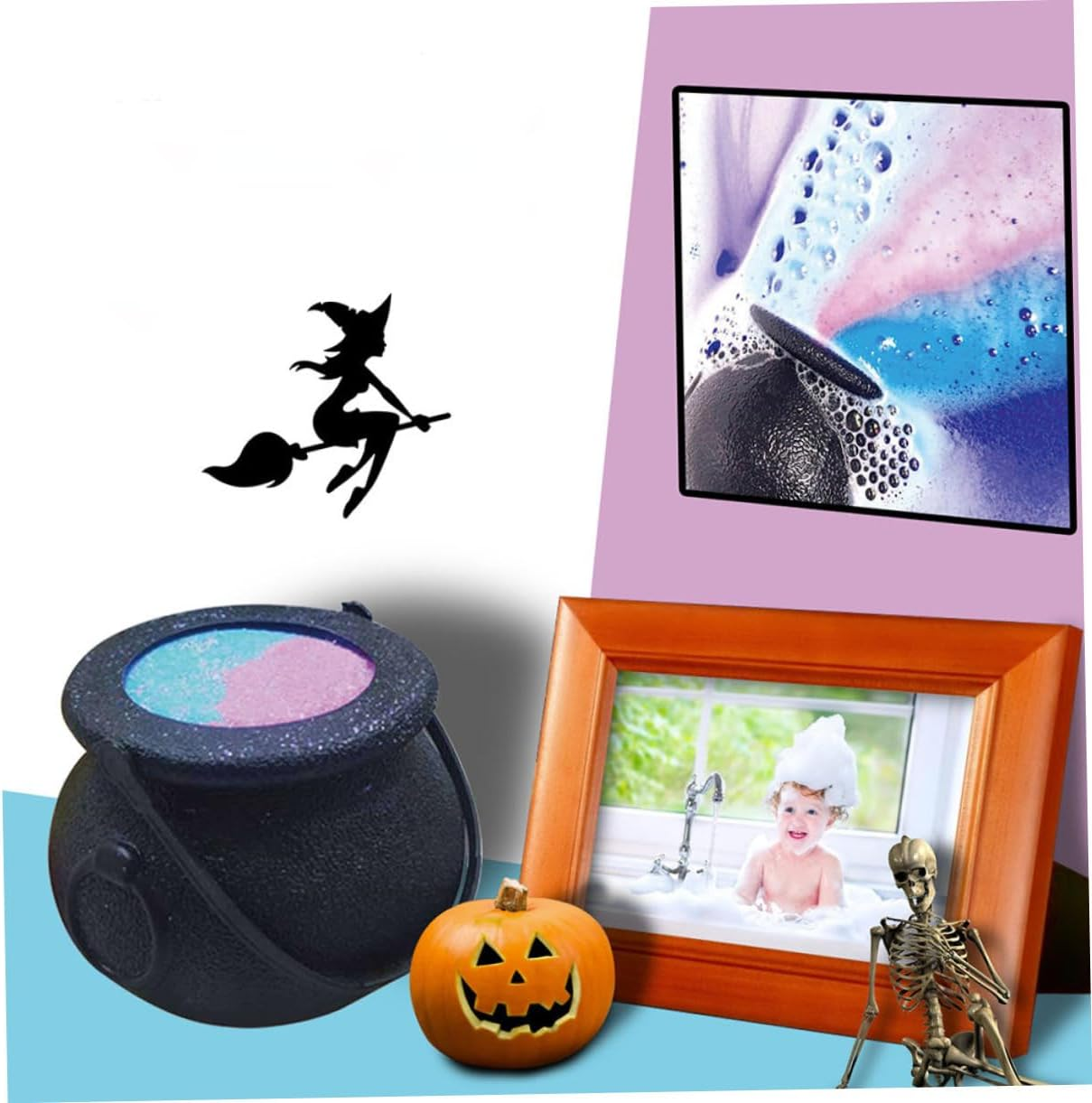 WOONEKY Portable Ball Pot Halloween Witch Bubble Can for Skin Smoothness and Hydration image number 1