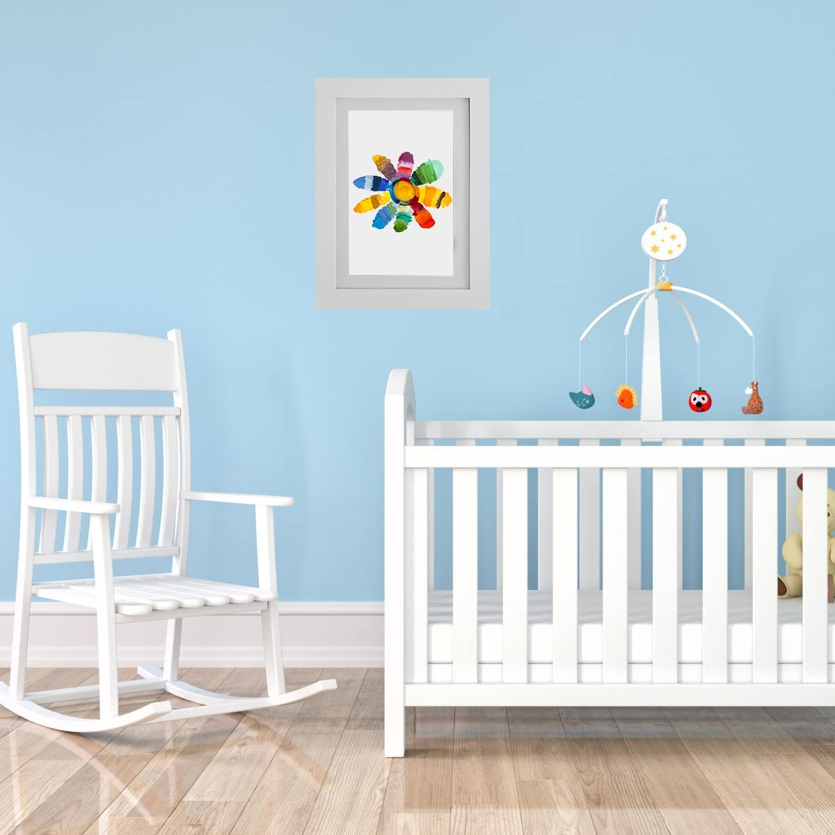 2 Pack Kids Artwork Picture Frame, Front Opening A4 Children Art Projects Display Frame, Hold up to 150 Artworks for Crafts Drawing (2*White) image number 3