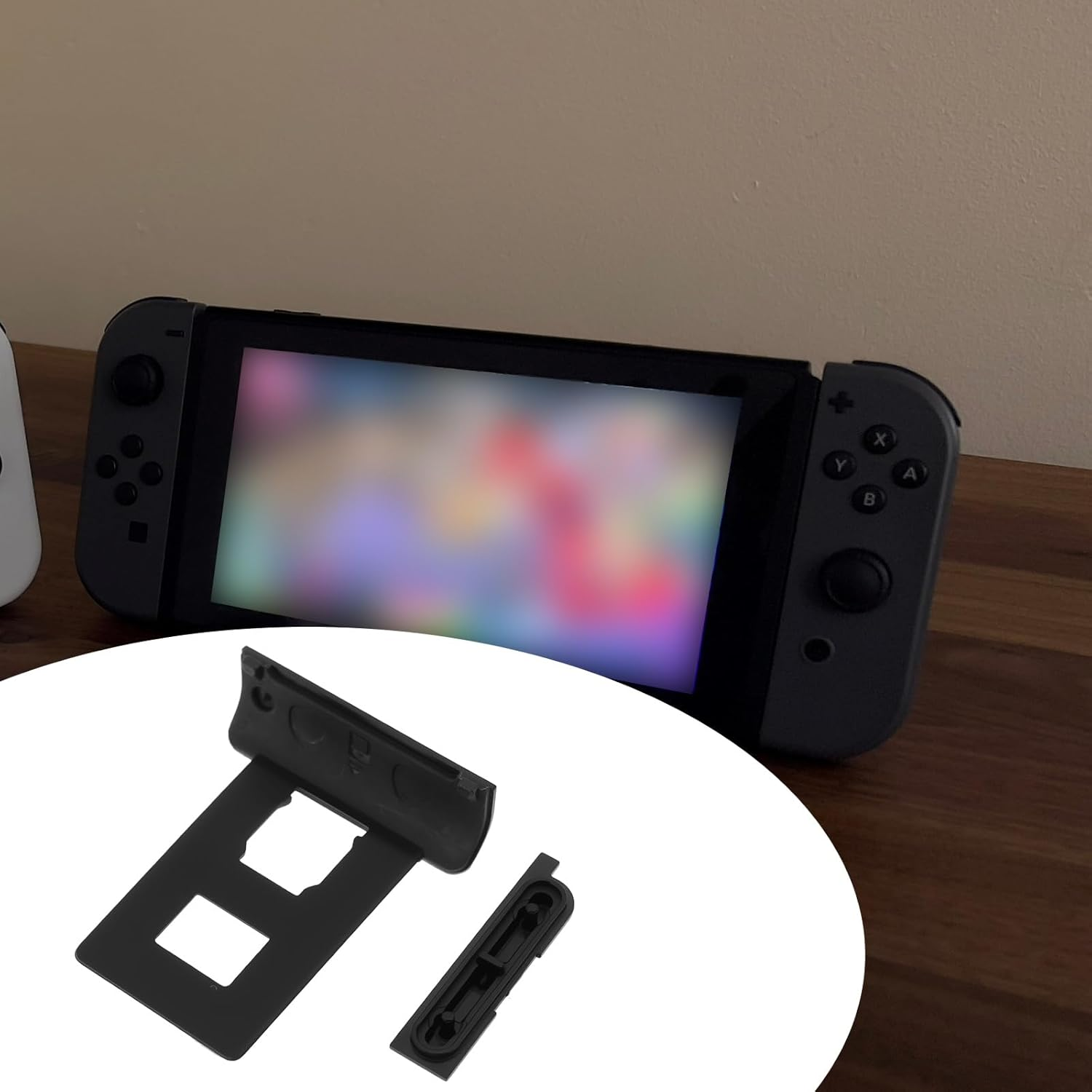 YINETTECH Game Console Power Volume Button Card Slot Cover Compatible with Nintendo Switch OLED, Black image number 3