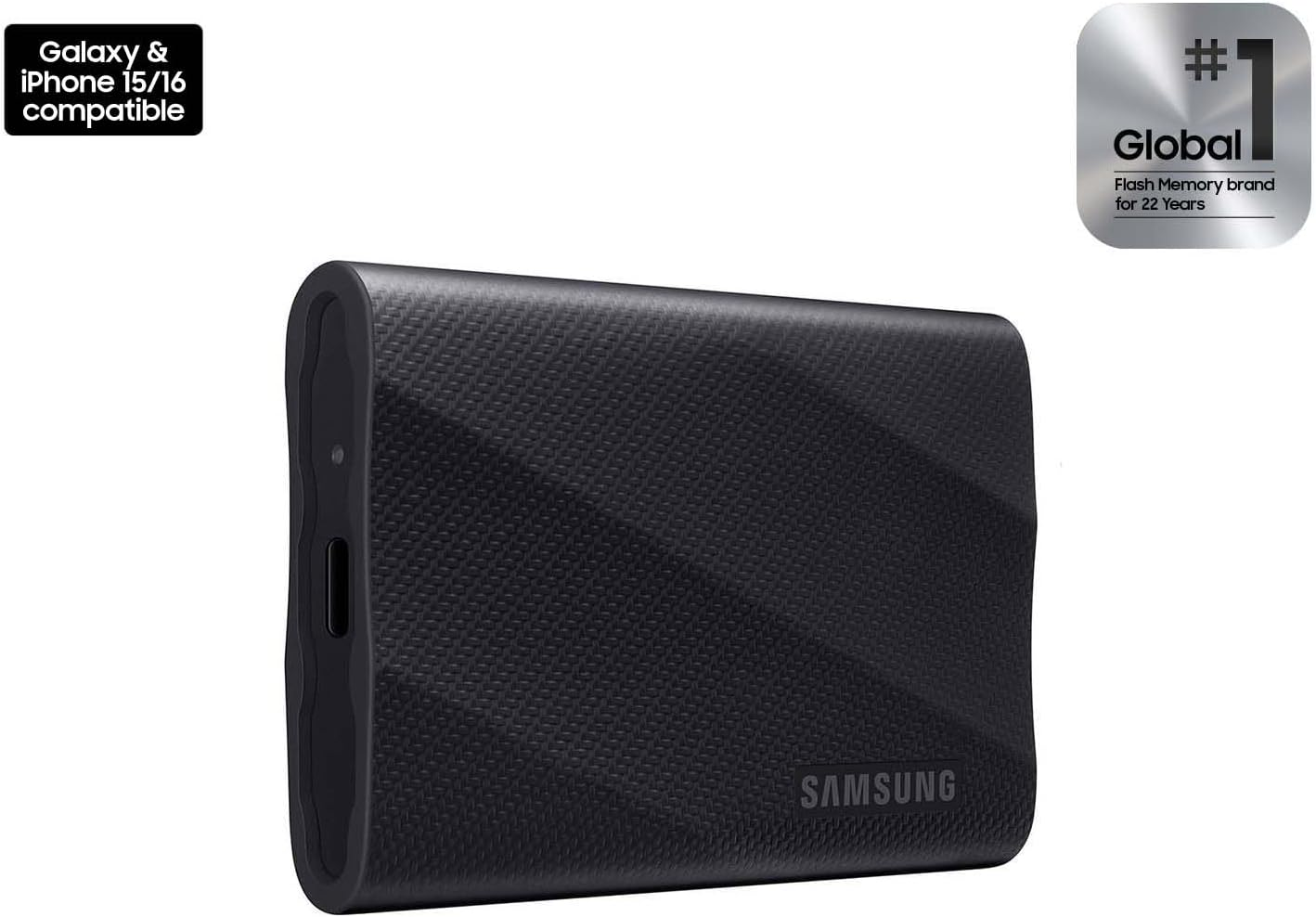 Samsung T9 Portable SSD 1TB, USB 3.2 Gen 2X2 External Solid State Drive, Seq. Read Speeds up to 2,000Mb/S for Gaming, Students and Professionals, MU-PG1T0B/AM, Black image number 6