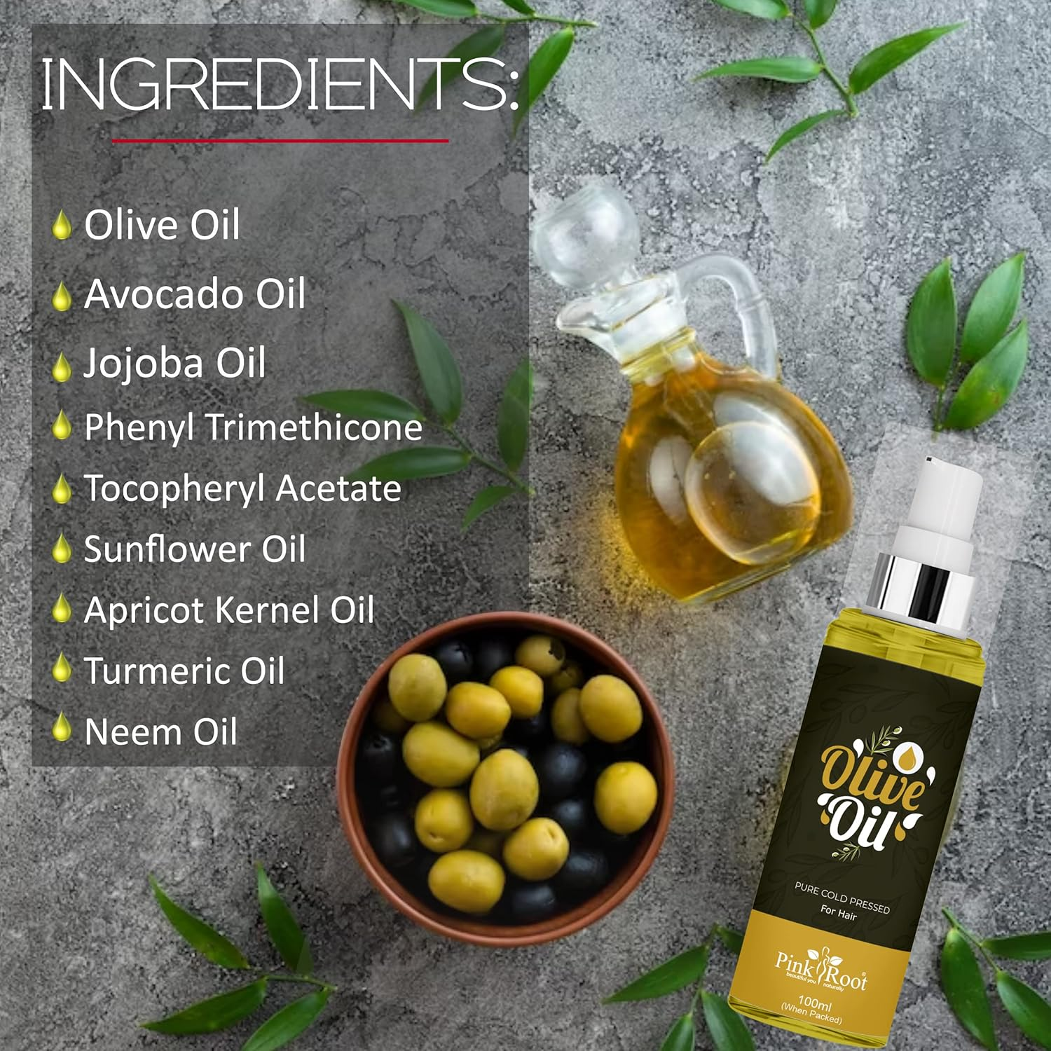 Pink Root Olive Oil 100Ml image number 1