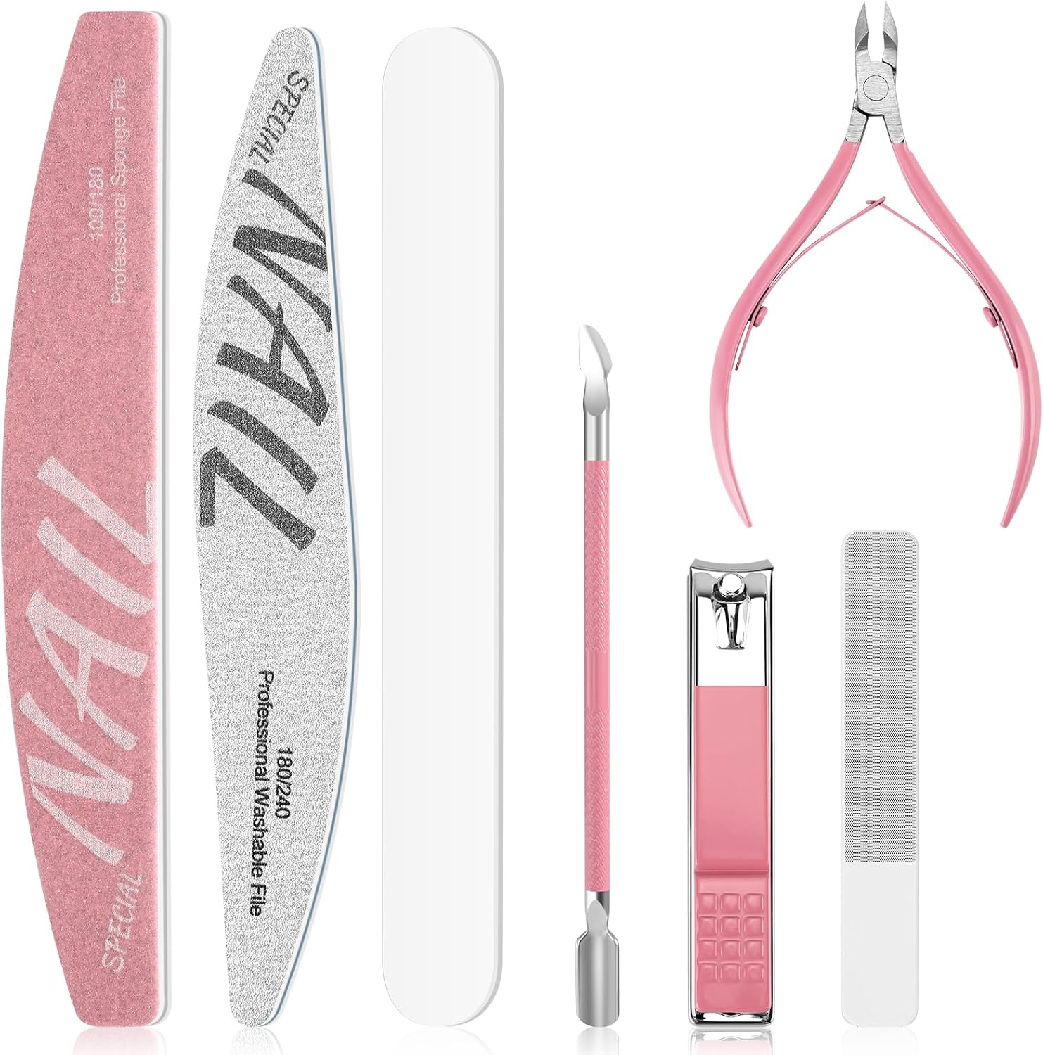 Manicure Set Women Nail Care Kit for Women Nail File Kit Manicure Pedicure Tools Cuticle Kit Nail Kit with Nail Clippers Cuticle Trimmer Pusher Glass Nail Files and Buffers Cuticle Set with Case image number 3