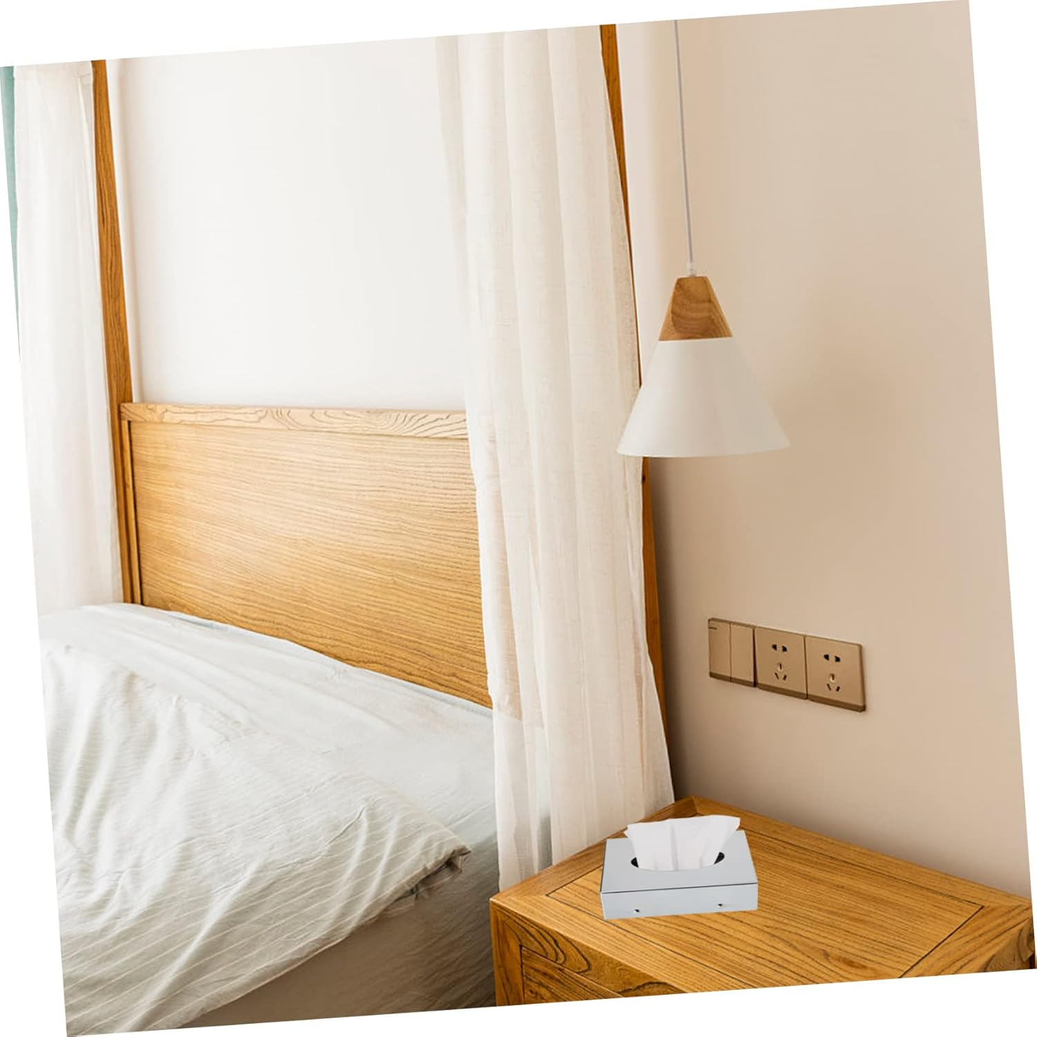 SHOWERORO Mirror Paper Box Steel Tissue Container Desktop Tissue Case Tissue Storage Box Home Paper Container Napkin Storage Holder Multi-Purpose Tissue Holder