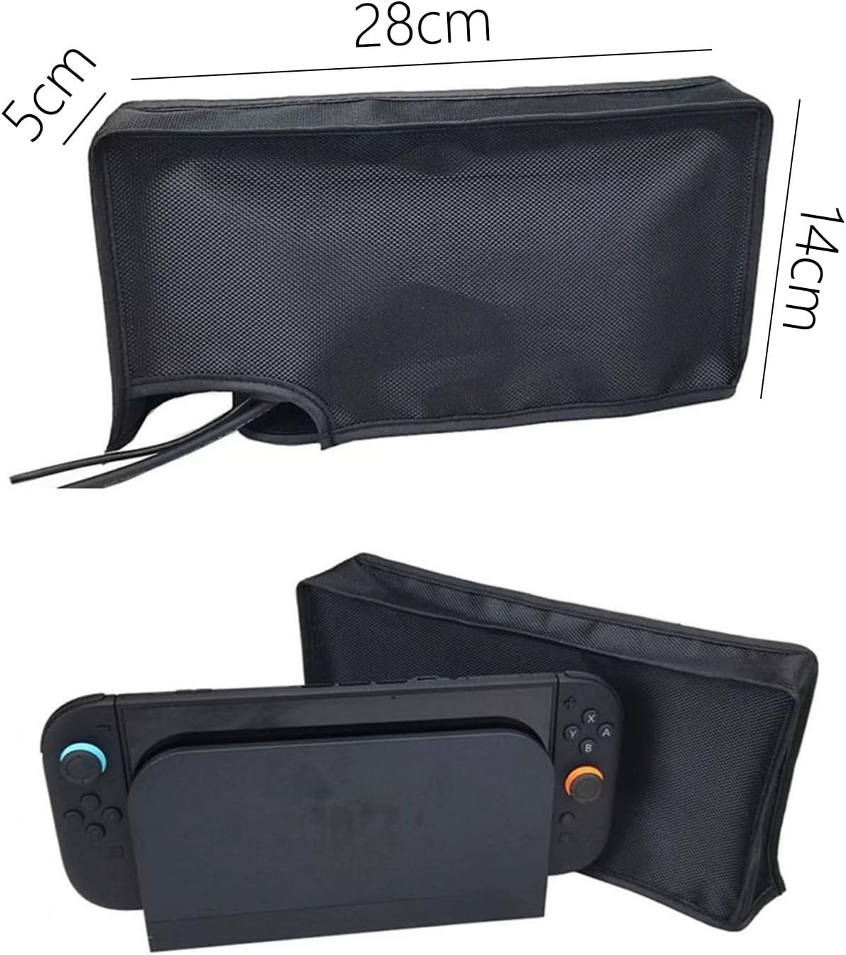 RIBHNXHI Dust Guard Cover Sleeve for Nintendo Switch 2 Console and Charging Dock - Black Protective Cover for Gaming Console and Dock Station, Dust Protection Case image number 1