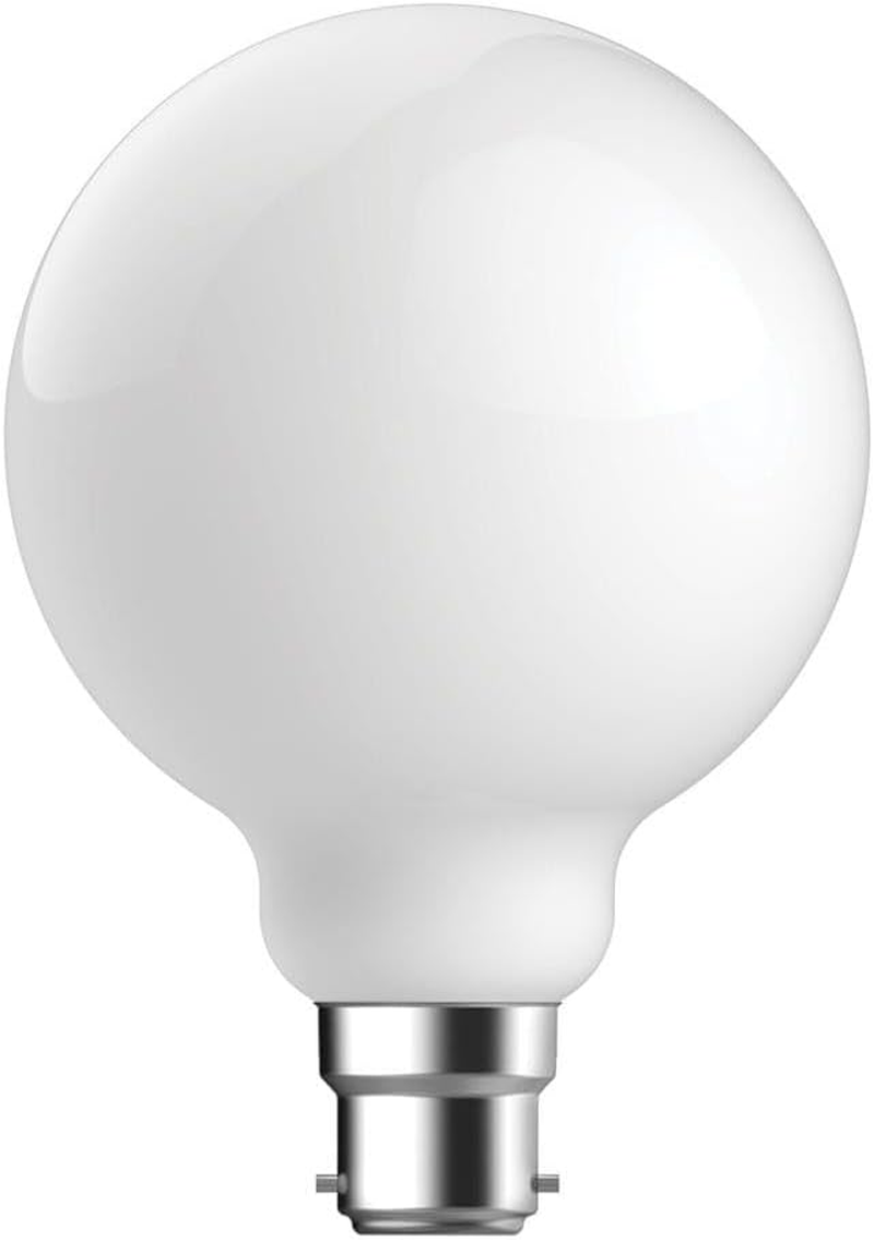 Domus Lighting G95 8.5W B22 2700K Dimmable LED Filament Light, Frosted (Pack of 2) image number 2